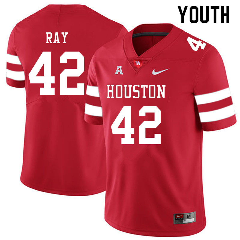 Youth #42 Jackson Ray Houston Cougars College Football Jerseys Sale-Red